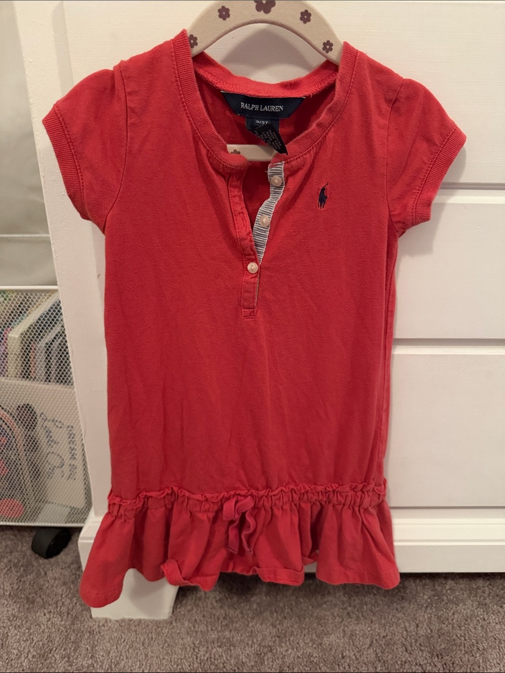 Ralph Lauren Girls' Red Polo Dress